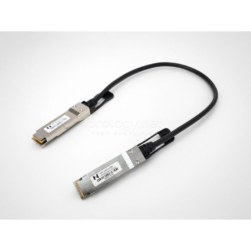 Cable label reading 200G QSFP56 Passive Cable 0.5M