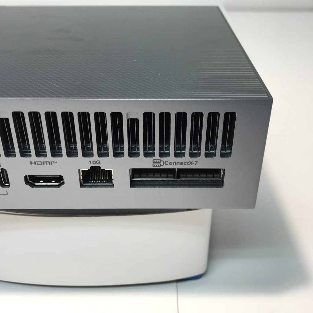 NVIDIA ConnectX-7 port on the rear of the ASUS GX10