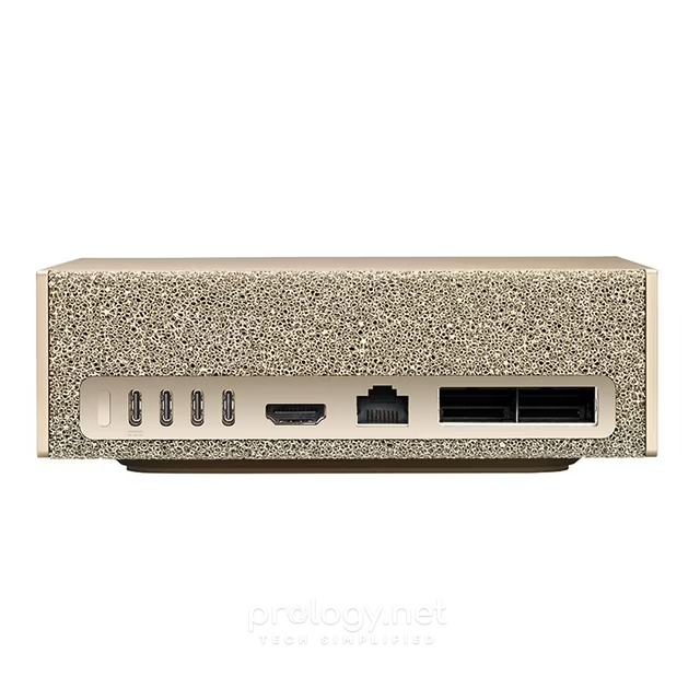 Rear of the DGX Spark: 4 USB-C, HDMI, 10GbE, 2 QSFP ConnectX-7 cages