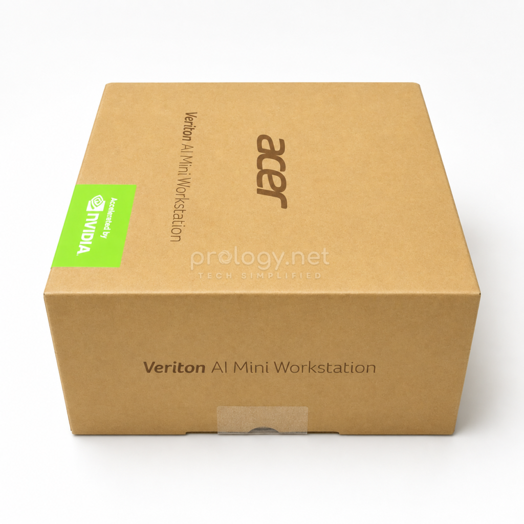 Veriton AI Mini Workstation box at the warehouse